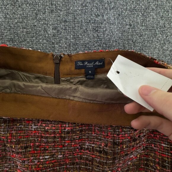 NWT J. Crew Women Pencil Skirt Size 6 Colorful $90 Zip Adult 3D Textured - Picture 3 of 14